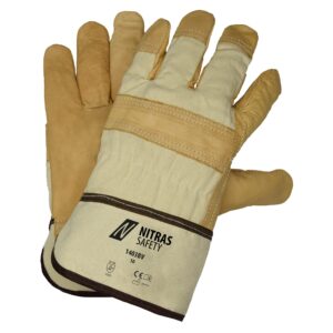 NITRAS Rindvolllederhandschuhe, naturfarben / braun, EN 388