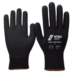 NITRAS SNOW FIGHTER+, Winterhandschuhe, schwarz, EN 388, EN 511