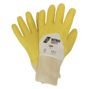 NITRAS Nitrilhandschuhe, gelb / weiß, EN 388, OEKO-TEX