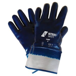 NITRAS Nitrilhandschuhe, weiß / blau, EN 388