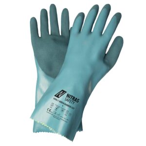 NITRAS GREEN BARRIER CUT D, Chemikalienschutzhandschuhe, petrol, EN 388, EN ISO 374, EN 407