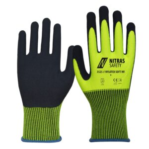 NITRAS NYLOTEX SOFT HV, Montagehandschuhe, neongelb / dunkelblau, EN 388