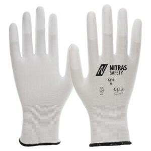 NITRAS Nylonhandschuhe, weiß, EN 388