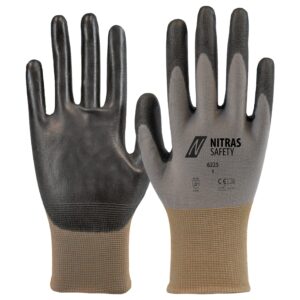 NITRAS Montagehandschuhe, grau / schwarz, EN 388, OEKO-TEX