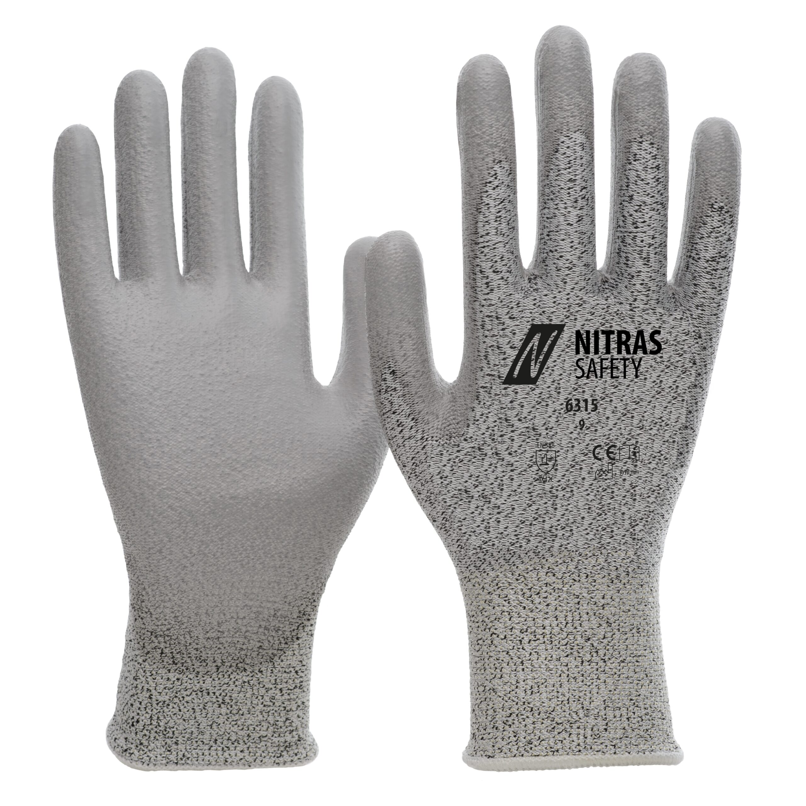 NITRAS CUT C, Schnittschutzhandschuhe, grau, EN 388