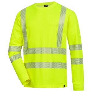 NITRAS MOTION TEX VIZ, Warn-Langarmshirt, EN ISO 13688, EN ISO 20471, EN 13758-2
