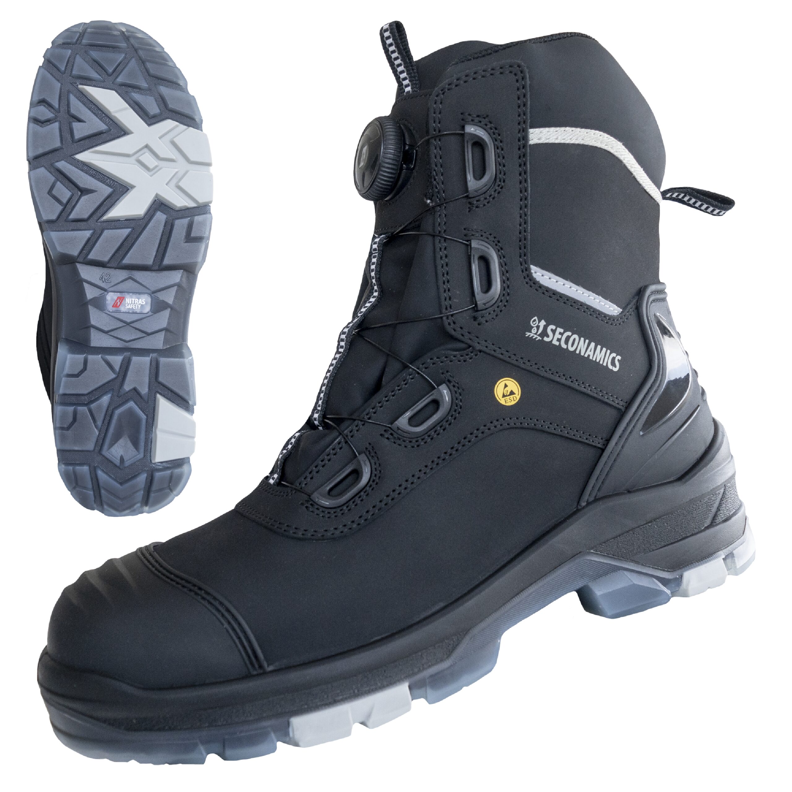 NITRAS ULTIMATE STEP HIGH FIT, Sicherheitsstiefel, EN ISO 20345, EN IEC 61340-4-3, DGUV Regel 112-191