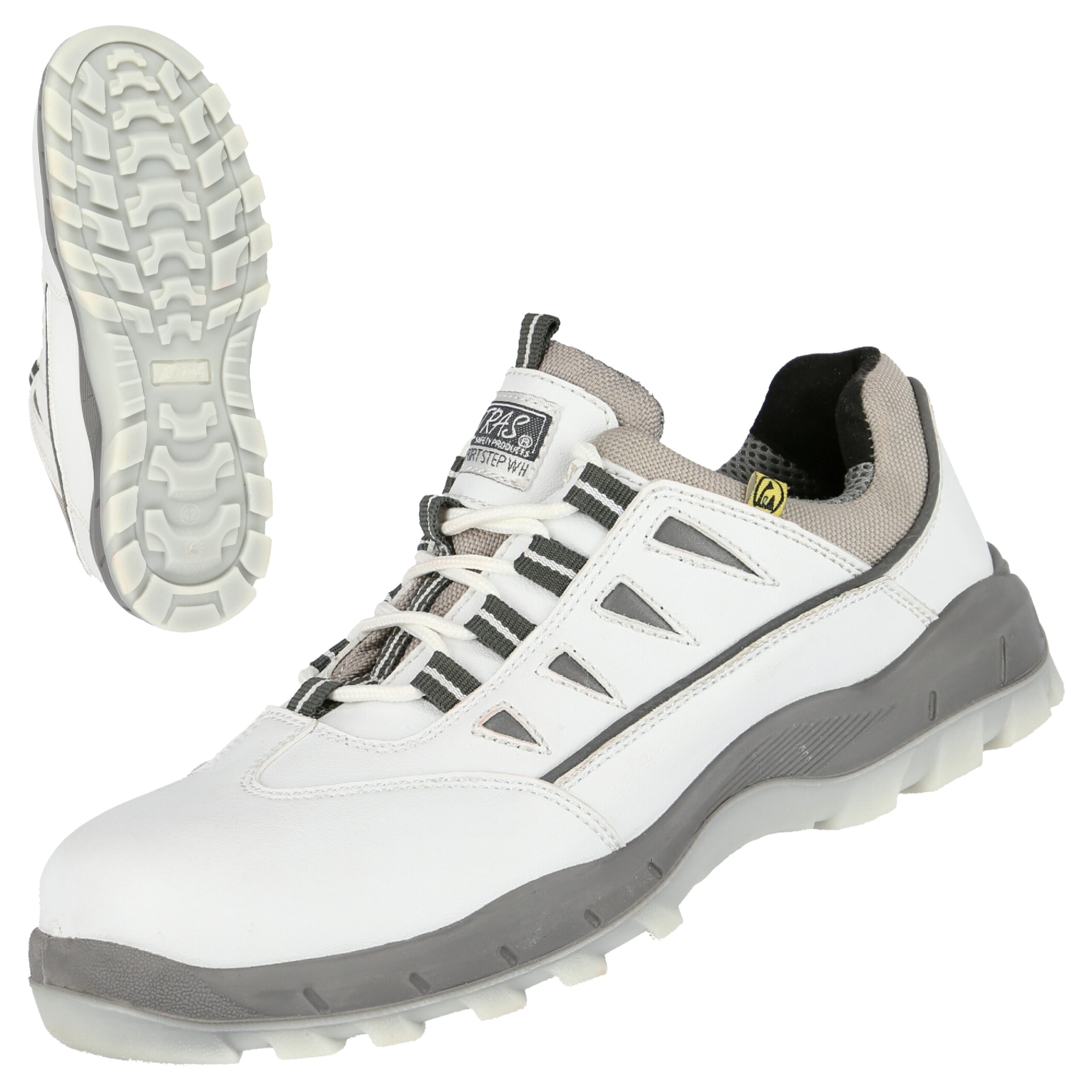 NITRAS SPORT STEP WH, Sicherheitshalbschuhe, weiß, EN ISO 20345, EN 61340-4-3, DGUV Regel 112-191