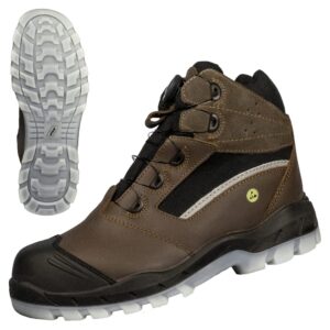 NITRAS TOUGH STEP MID FIT, S7S CI FO SR Sicherheitsstiefel, halbhoch, braun / schwarz, EN ISO 20345, EN IEC 61340-4-3, DGUV Regel 112-191
