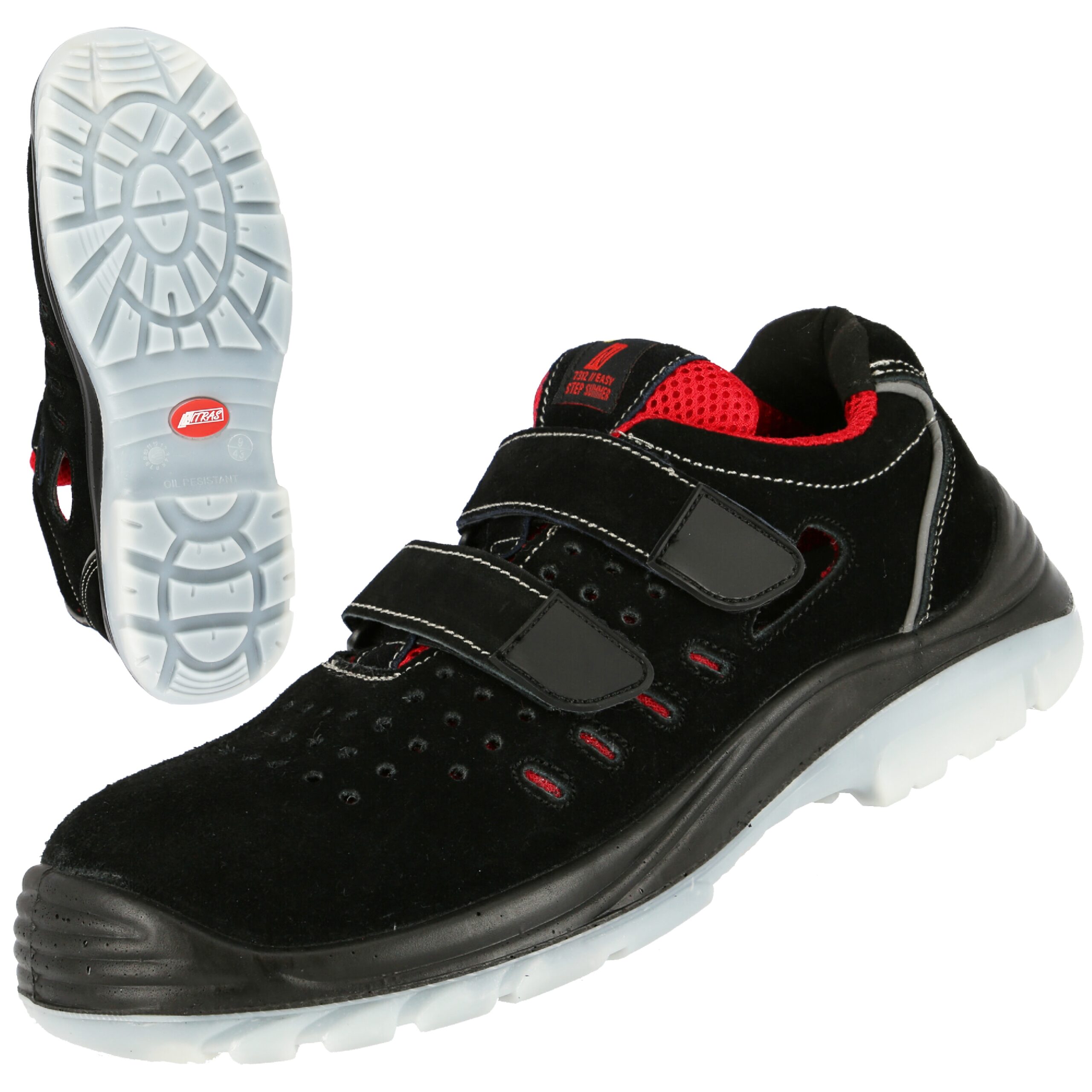 NITRAS EASY STEP SA, S1P Sicherheitssandalen, schwarz, EN IEC ISO 20345, DGUV Regel 112-191