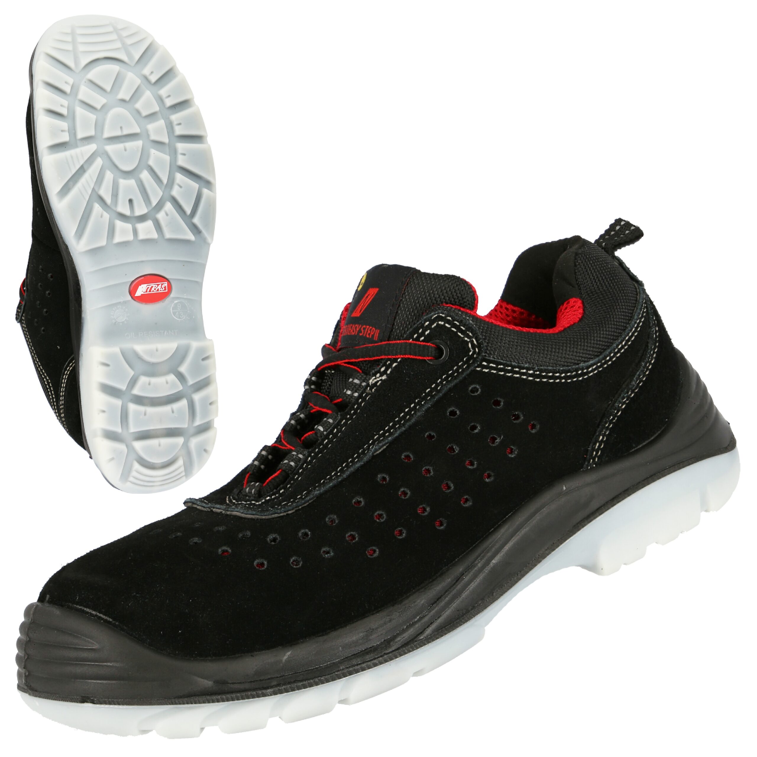 NITRAS EASY STEP P, S1P Sicherheitshalbschuhe, schwarz, EN ISO 20345, EN 61340-4-3, DGUV Regel 112-191