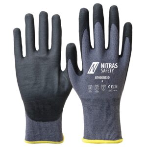 NITRAS Montagehandschuhe, grau / schwarz, EN 388, EN 407, OEKO-TEX