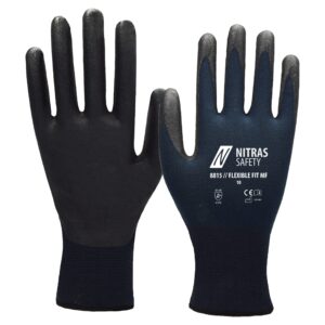 NITRAS FLEXIBLE FIT MF, Montagehandschuhe, dunkelblau / schwarz, EN 388, OEKO-TEX