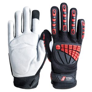 NITRAS DEXTER ULTIMATE CUT D, Mechanikerhandschuhe, schwarz / grau, EN ISO 21420, EN 388, EN 407